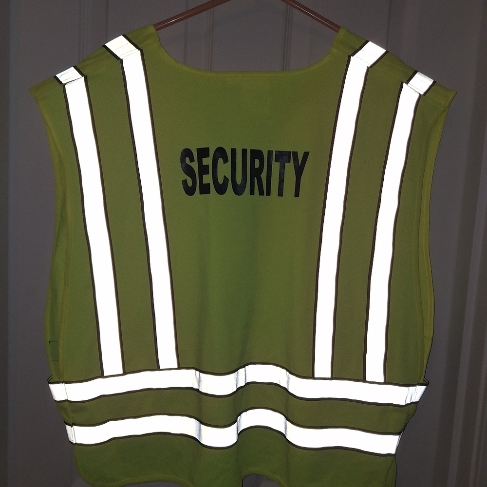 Security Yellow Reflective Vest Fits XXL to 5XL